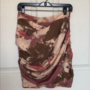 Blush mini skirt